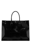 SAINT LAURENT BLACK LEATHER LARGE RIVE GAUCHE SHOPPING BAG