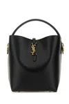 Saint Laurent Black Leather Le 37 Bucket Bag In Nero