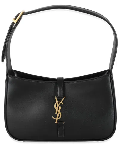 SAINT LAURENT SAINT LAURENT BLACK LEATHER LE 5 A 7 HOBO (AUTHENTIC PRE-LOVED)