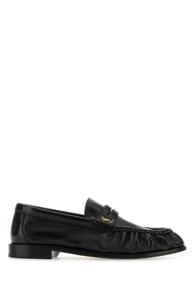 Saint Laurent Black Leather Le Loafer Loafers