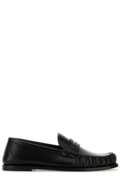 Saint Laurent Black Leather Loafers
