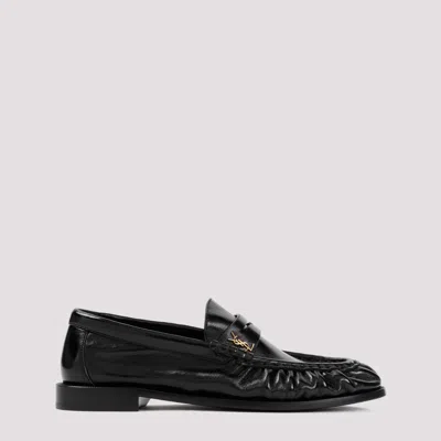 Saint Laurent Black Leather Loafers