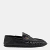 Saint Laurent Le Loafer Moccasins In Shiny Crumpled Leather Scarpe Basse Black In Black