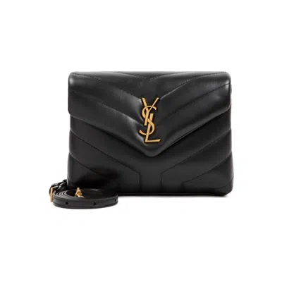 Saint Laurent Black Leather Loulou Mini Bag