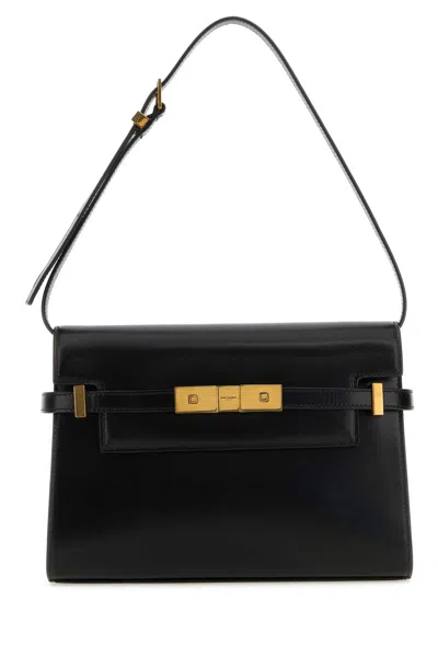 Saint Laurent Manhattan Small Shoulder Bag In Black