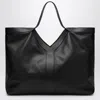 Saint Laurent Maxi Y Tote Bag Black Pebbled Leather In Black