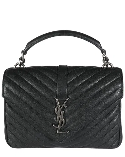 Saint Laurent Black Leather Medium College Bag (authentic Pre-loved)