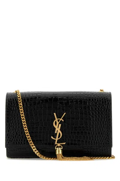 Saint Laurent Black Leather Medium Kate Crossbody Bag