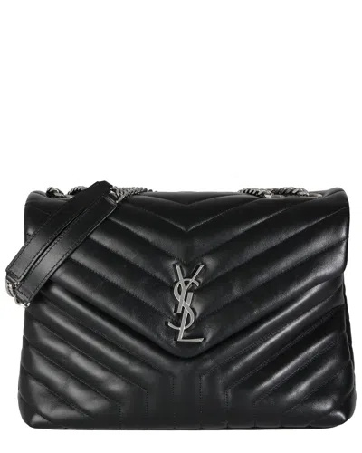 Saint Laurent Black Leather Medium Loulou Chain Bag (authentic Pre-loved)