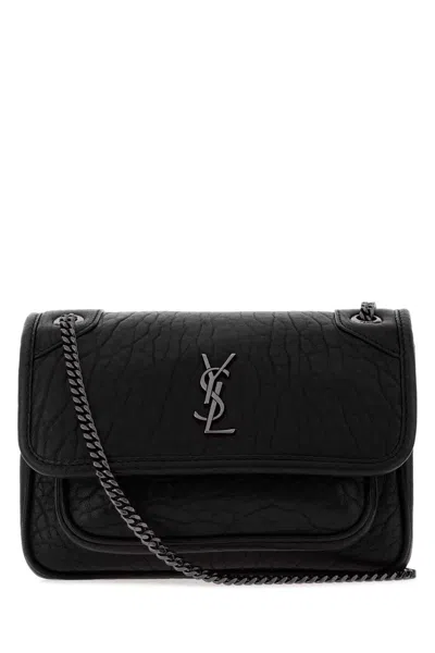 Saint Laurent Black Leather Mini Niki Crossbody Bag
