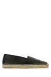 Saint Laurent Logo Espadrilles In Black