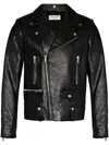 Saint Laurent Lamb Leather Jacket With Cupro Lining In Black