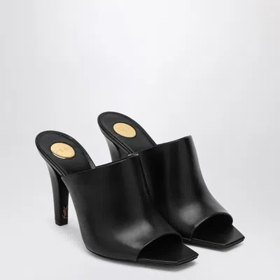 Saint Laurent Black Leather Mule Jill