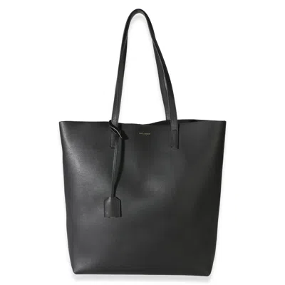 Pre-owned Saint Laurent Black Leather North/south Tote