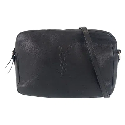 Pre-owned Saint Laurent Black Leather Pochette Shoulder Bag ()
