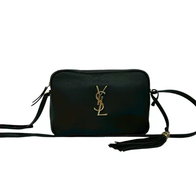 Pre-owned Saint Laurent Black Leather Pochette Shoulder Bag ()