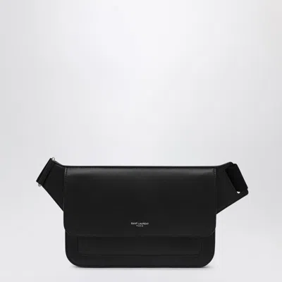 Saint Laurent Black Leather Pouch With Logo Men