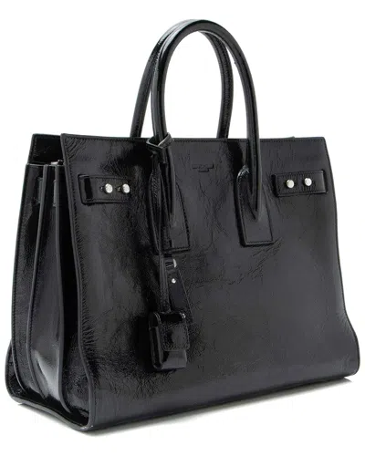 Saint Laurent Black Leather Sac De Jour Medium Tote (authentic Pre-loved)