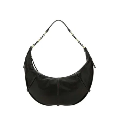 Saint Laurent Black Leather Saharienne Shopping Bag Nero Borse A Mano