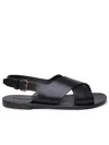 Saint Laurent Mojave Sandals In Smooth Leather In Black