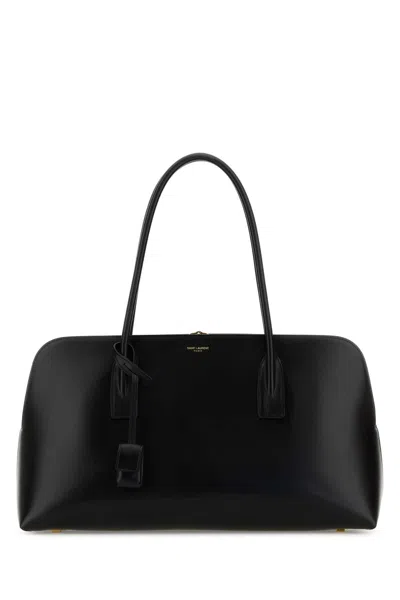 Saint Laurent Black Leather Shopping Bag