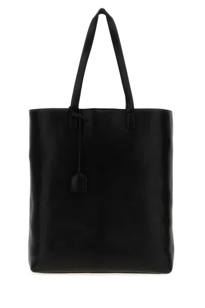 Saint Laurent Black Leather Shopping Bag