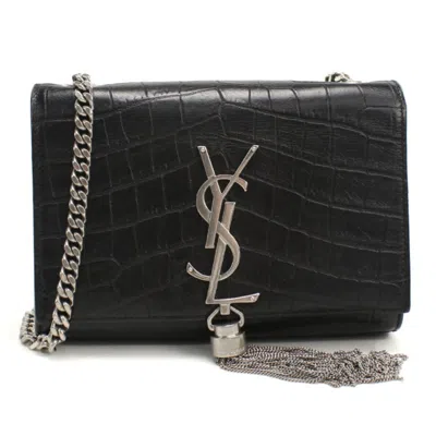 Pre-owned Saint Laurent Black Leather Shoulder Bag ()