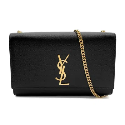 Pre-owned Saint Laurent Black Leather Shoulder Bag ()