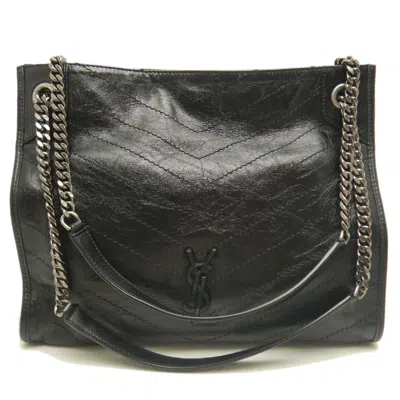 Pre-owned Saint Laurent Black Leather Shoulder Bag ()