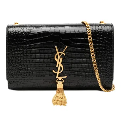 Pre-owned Saint Laurent Black Leather Shoulder Bag ()
