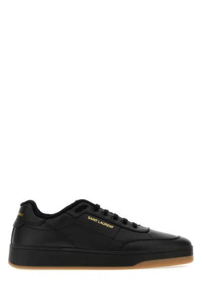 SAINT LAURENT BLACK LEATHER SL/61 SNEAKERS