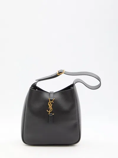 Saint Laurent Black Leather Small Le 5 Ã 7 Soft Shoulder Bag