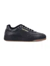 Saint Laurent Sole Contrast Reinforced Toe Cap Sneakers In Black