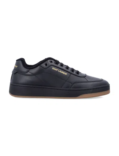 SAINT LAURENT BLACK LEATHER SNEAKERS