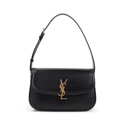 Saint Laurent Black Leather Medium Solferino Shoulder Bag