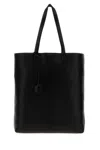 Saint Laurent Rectangular Leather Shopping Tote Top Handles In Black