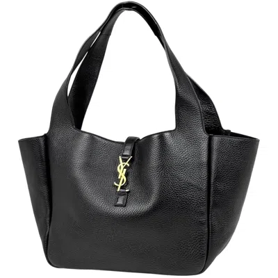 Pre-owned Saint Laurent Black Leather Tote Bag ()