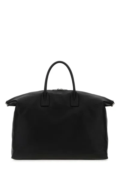 Saint Laurent Black Leather Travel Bag