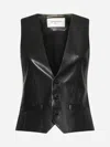 Saint Laurent Black Leather Vest
