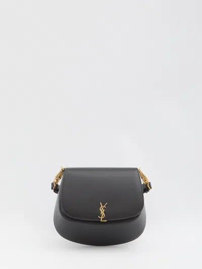 Saint Laurent Black Leather Voltaire Handbag