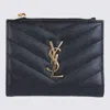 Saint Laurent Cassandre Cardholder In Black