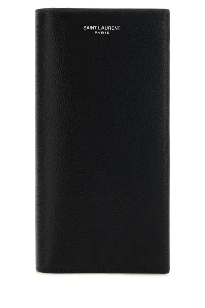Saint Laurent Black Leather Wallet
