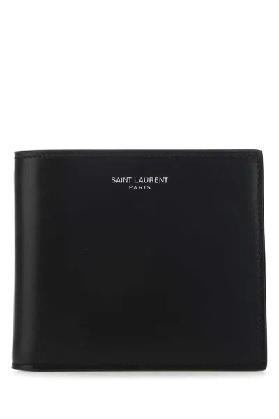 Saint Laurent Black Leather Wallet