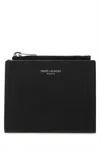 SAINT LAURENT BLACK LEATHER WALLET