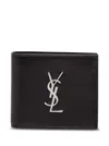 Saint Laurent Monogram Leather Wallet In Black