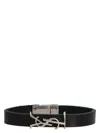 Saint Laurent Opyum Leather Bracelet In Black