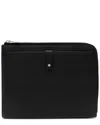 Saint Laurent Black Leather Zip Pouch (authentic Pre-loved)
