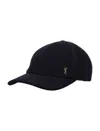 Saint Laurent Cassandra Felt Baseball Cap In Black