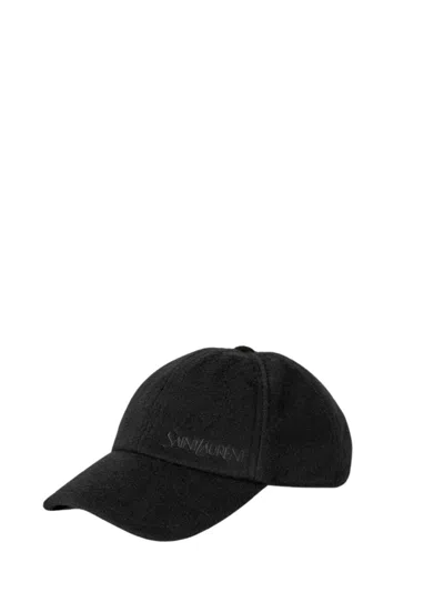 Saint Laurent Black Logo Baseball Hat
