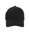 Saint Laurent Quilted Topstitching Adjustable Closure Hat In Black